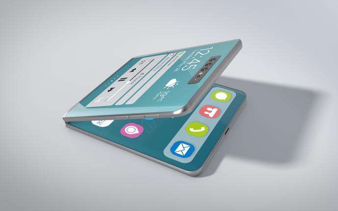 Foldable smartphone device with high flexibility cover glass