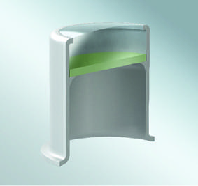 Cross-section of a SCHOTT Molded Window Cap with integrated optical filter for sensor applications