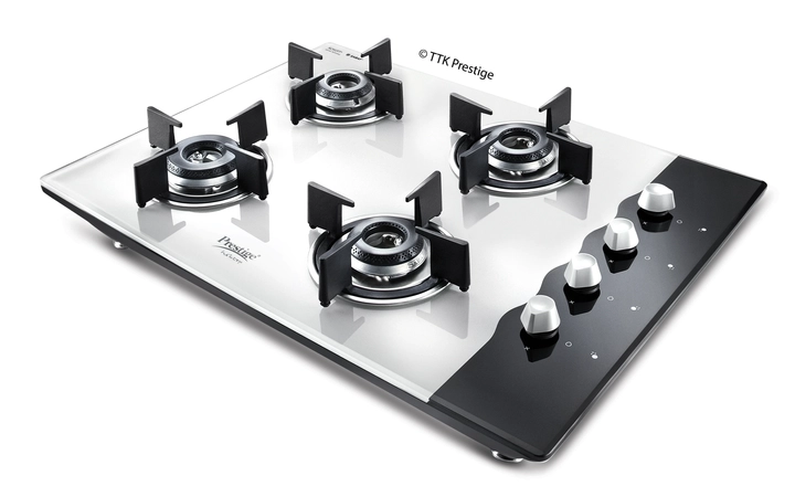 Four burner gas hob made with printed SCHOTT glass