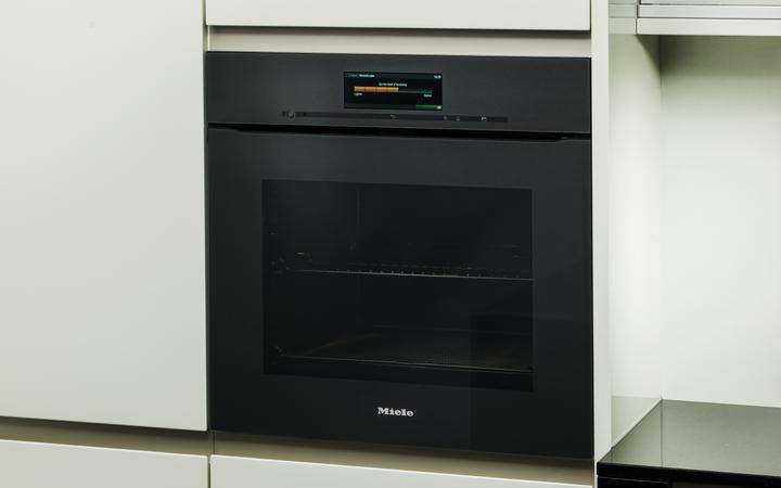 Built-in self-cleaning oven in a modern kitchen