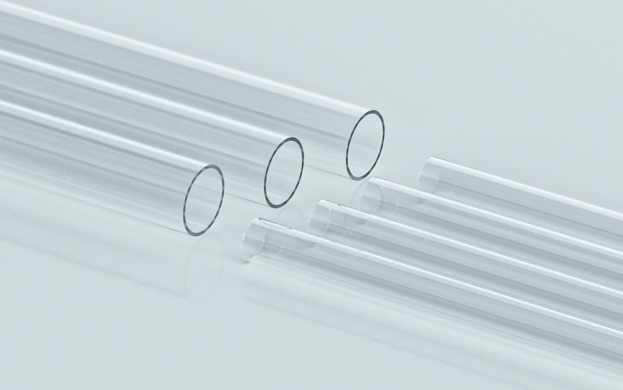 A selection of SCHOTT high UV-C transmitting clear glass tubing 