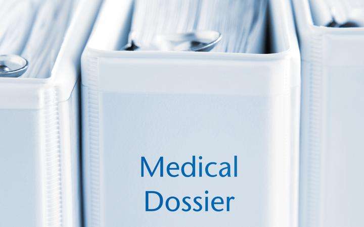 White folder with medical packaging dossiers