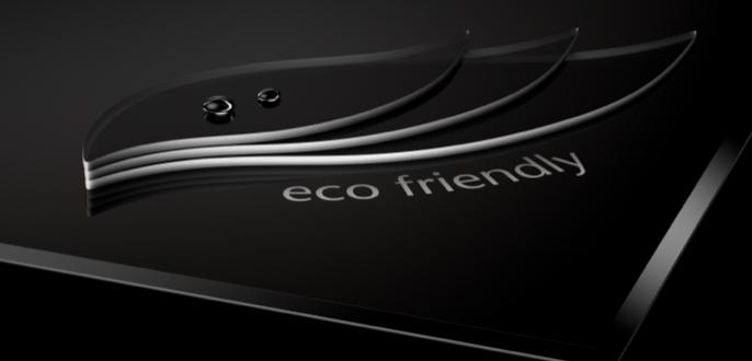 Als Zeichen für Nachhaltigkeit steht das Signet „eco friendly“ auf einer SCHOTT CERAN® Glaskeramik