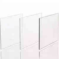 Three clear samples of PYRAN® Platinum fire-rated glass-ceramic