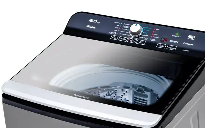 Top-loading washing machine with glass lid
