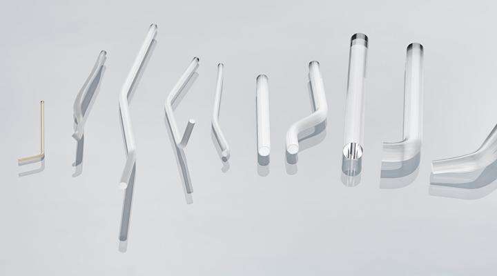 Range of SCHOTT Light Guide Rods of different shapes and sizes