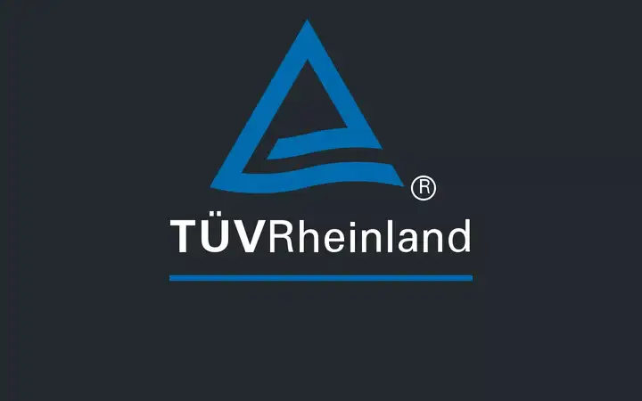 Blue triangular element forming the TÜV Rheinland® logo