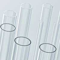 A selection of SCHOTT 8405 glass tubing of different sizes